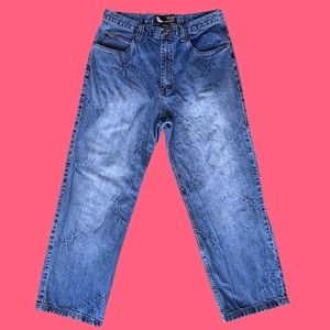 Blue mukawearing jeans size 34x32